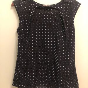 Gap Polka Dot blouse with pleated details